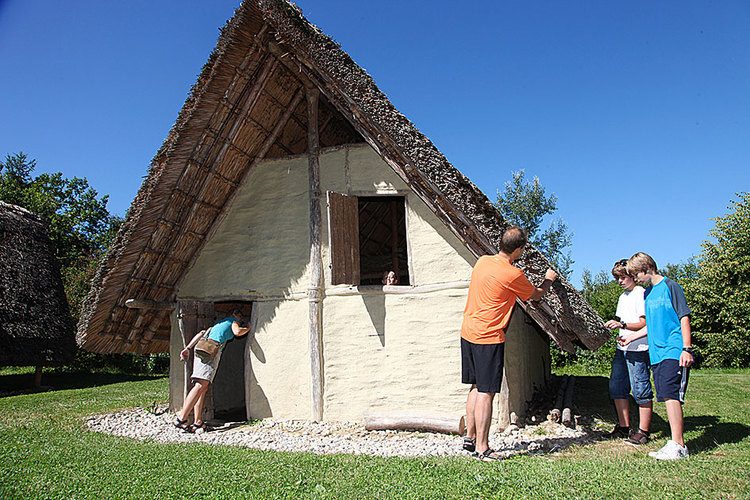 How did the pile-dwelling people live?
