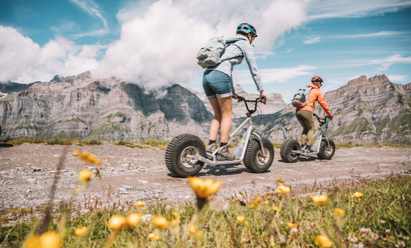 Luftige Abfahrt: Monster Ride auf Torrent in Leukerbad