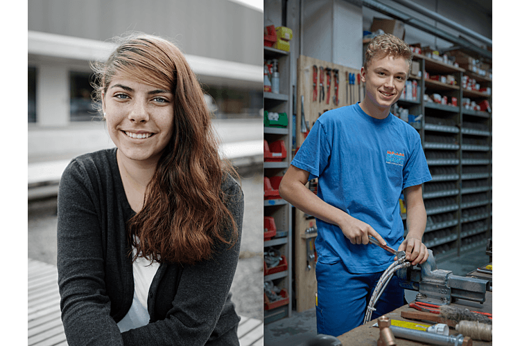 Shayna und Steven sind zwei von 3000 Jugendlichen in der Schweiz, die an einem von LIFT vermittelten Arbeitsplatz tätig sind.