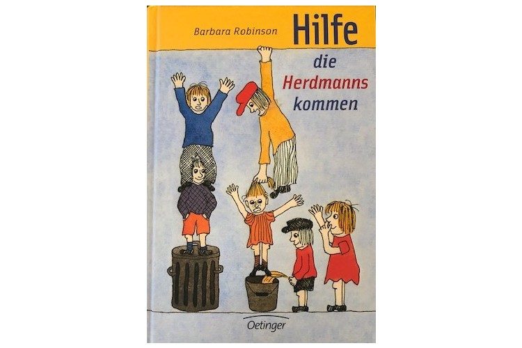 Barbara Robinson: Aiuto, arrivano gli Herdmann. Oetinger 2016, 95 pagine, brossura di circa 15 franchi.