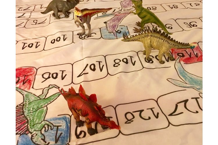 Dinosaur leader game in kindergarten (Photo and research project: Bettina Baumberger, SHP, 2017)