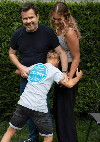 Pubertät: Christof mit Nora und Jarno