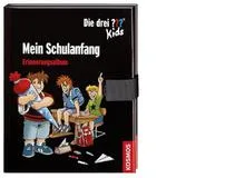 Kim Schmidt: Die drei ??? Kids: Mein Schulanfang. Kosmos Verlag 2016, 32 Seiten, ca. 13 Fr. Eine hübsche Geschenkidee für das Göttikind oder auch für Eltern, die sich gerne an den ersten Tag in der 1. Klasse ihres Kindes erinnern. In dieses Erinnerungsbuch können Bilder, Briefe, Souvenirs etc. eingeklebt werden.