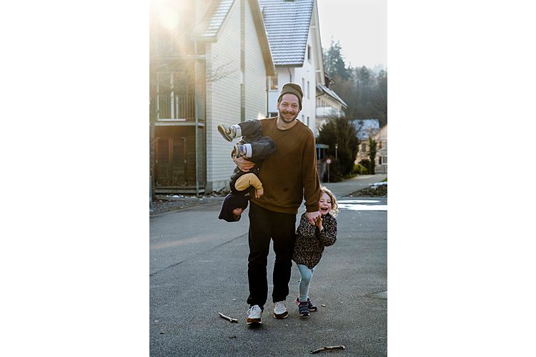 "I'm an exotic": Mauro Castrigno, 38, father of Gilda, 5, and Lino, 3, is a stay-at-home dad. His wife Jennifer, 41, works full-time as a police detective. The family lives in Rikon ZH. (Read his story here)