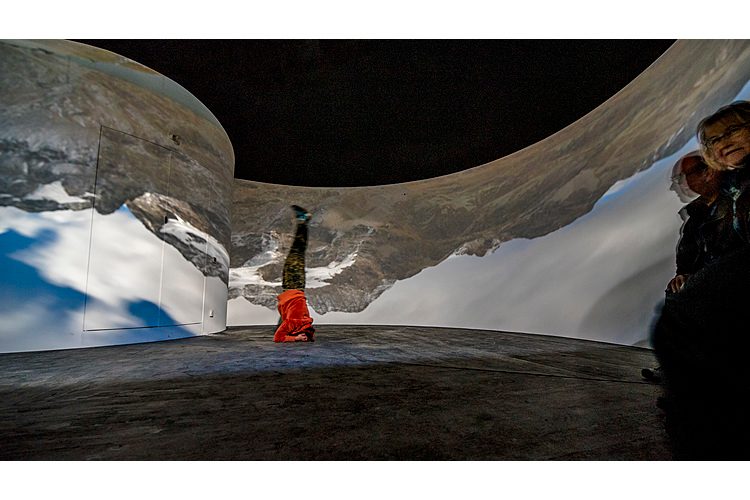 Headstand in the Camera Obscura