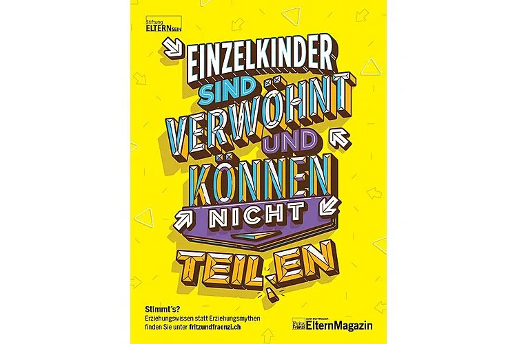 Erziehungsmythen auf dem Prüfstand: Sujet aus der aktuellen Kampagne der Stiftung Elternsein.