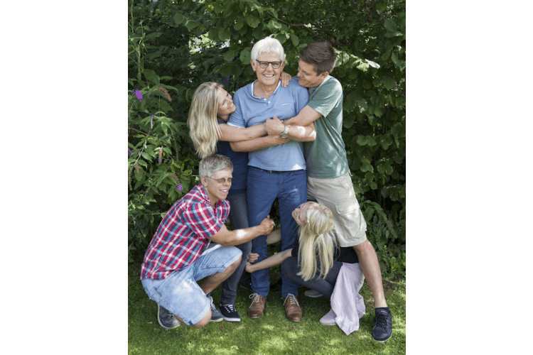 The Morands (from left): Nicola, Nadine, Georges (centre), Patric and Viola.
