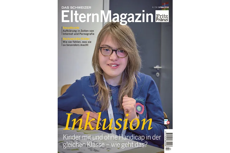 In der März-Ausgabe des ElternMagazins Fritz+Fränzi dreht sich alles um das Dossier-Thema «Inklusion». Einen ganzen Tag lang durften wir die 13-jährige Sophie aus Basel in ihrem Alltag in der Regelschule begleiten. Das Coverbild hat sie selbst ausgewählt.