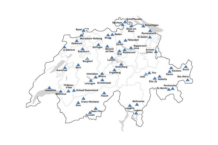 51 family-friendly accommodations in prime locations: an overview of Swiss Youth Hostels.