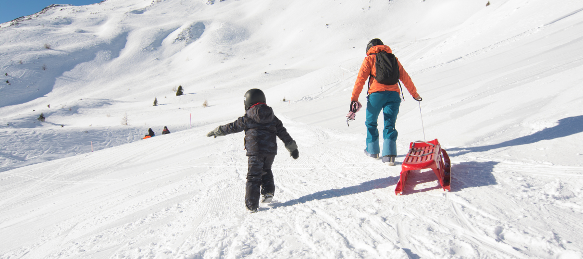 Schneespass abseits der Skipiste