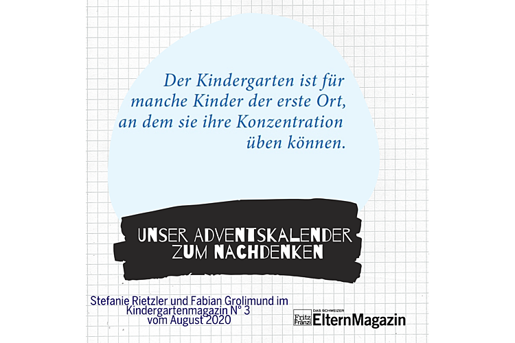 12. Dezember 2020:Konzentration und Aufmerksamkeit: Was ist das eigentlich? Lesen Sie hier den ganzen Artikel von Stefanie Rietzler und Fabian Grolimund: Konzentration und Aufmerksamkeit: Was ist das eigentlich?