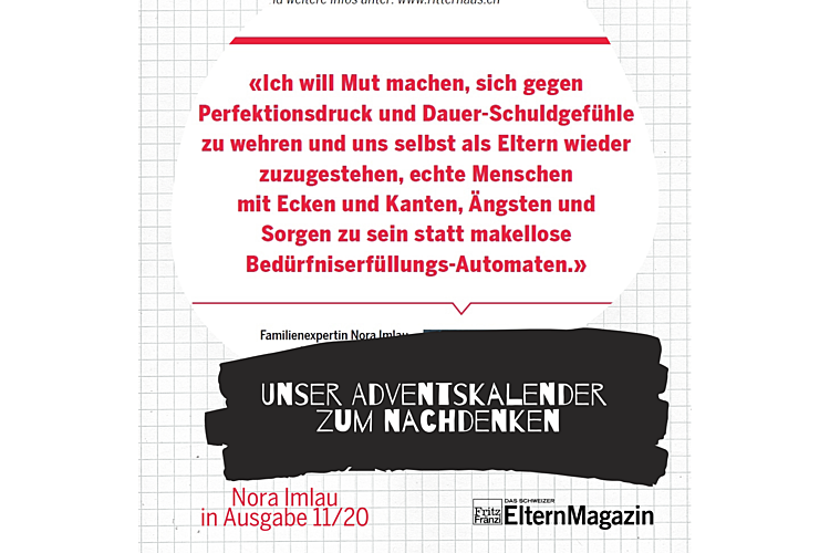 20. Dezember 2020:Nora Imlau als Zitat in der Rubrik Entdecken in der Ausgabe 11/20. 