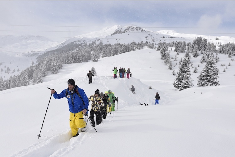 ... Schneeschuhwandern mit einem Guide ...