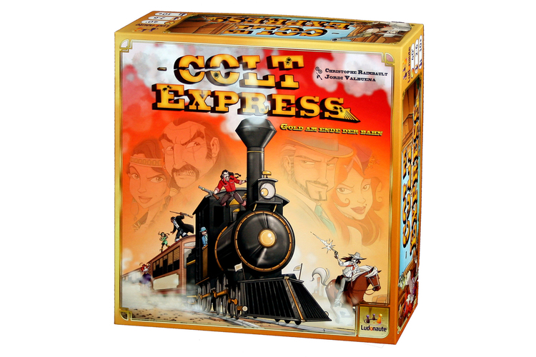 Für Comic- und Western-Fans Colt Express  Die Spielidee zu «Colt Express» kam Spieleautor Christophe Raimbault bei der Lektüre von Lucky-Luke-Comics. Nicht nur die Grafik des «Spiels des Jahres 2015» ist im typischen französischen Comic-Stil gehalten, die Spielatmosphäre imitiert tatsächlich den Slapstick einer Westernparodie. Gespielt wird auf einem dreidimensionalen Zug, der vor der ersten Partie zusammengesteckt werden muss. Jeder Spieler bekommt einen Charakter mit einer Sonderfähigkeit und versucht, den Zug zu überfallen und dabei am meisten Beute zu machen. Die Spieler «programmieren» mit ihren Spielkarten den Ablauf zunächst wie in einem Drehbuch: Karten, die das Bewegen, Klettern, Schiessen oder Prügeln erlauben, werden verdeckt oder offen auf einem Stapel abgelegt. Erst nach einer Runde wird der Stapel umgedreht und Karte für Karte mit den Figuren eins zu eins auf dem Zug ausgewertet. Das sorgt für Chaos und witzige Überraschungen.  «Colt Express» von Christoph Raimbault  Brettspiel für 2 bis 6 Spieler ab 10 Jahren  Spielzeit: etwa 40 Minuten  Preis: Fr. 39.90 Ludonaute  www.asmodee.com