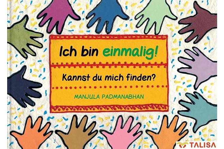 Manjula Padmanabhan: Ich bin einmalig! Kannst du mich finden? Talisa Kinderbuchverlag 2017, 28 Seiten, ca. 28 Fr.Die Sprache ist elementar für die Identität von Kindern. Das Suchbilderbuch der indischen Künstlerin gibt Einblicke ins Alphabet von 17 verschiedenen Sprachen und weckt das Bewusstsein für deren Gleichwertigkeit.