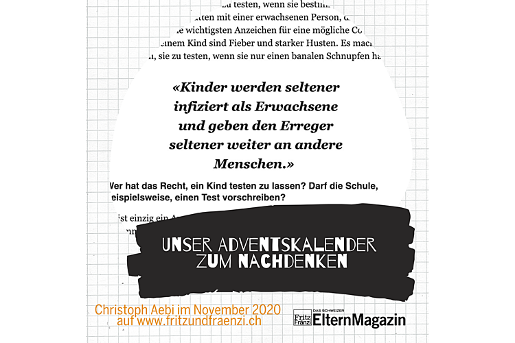 21. Dezember 2020:Das Interview mit Prof. Dr. Christoph Aebi zum Nachlesen: «Corona-Impfung für Kinder: frühstens in einem Jahr»