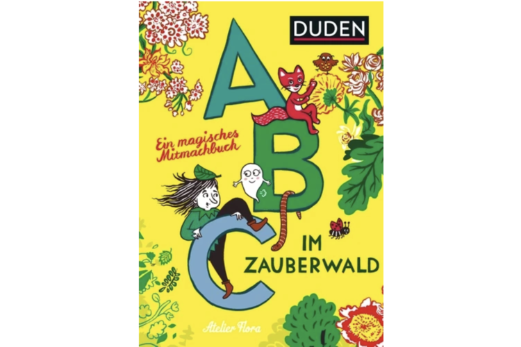 Atelier Flora: Abc im Zauberwald. Ein magisches Mitmachbuch. Duden 2021, 80 Seiten. ca. 9 Fr.Die Freunde Momo, Pauli und Ella leben im Zauberwald. Dort treffen sie magische Wesen und entdecken die Buchstaben.