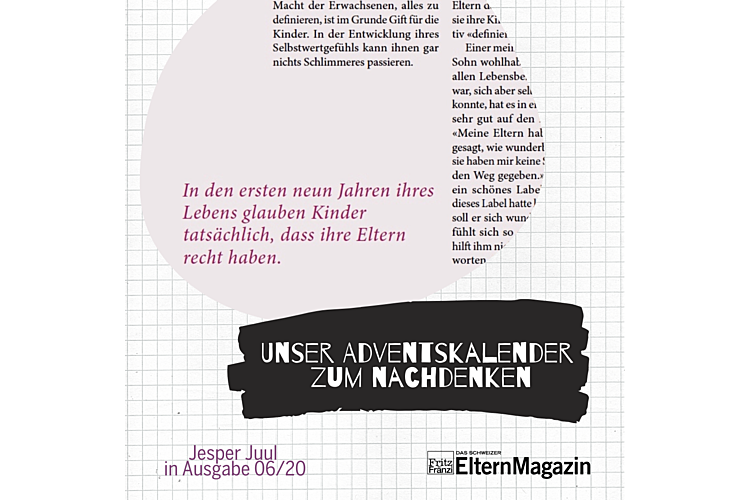 9. Dezember 2020:Hier noch die komplette Kolumne von Jesper Juul:Das Kind wahrnehmen, statt es beurteilen