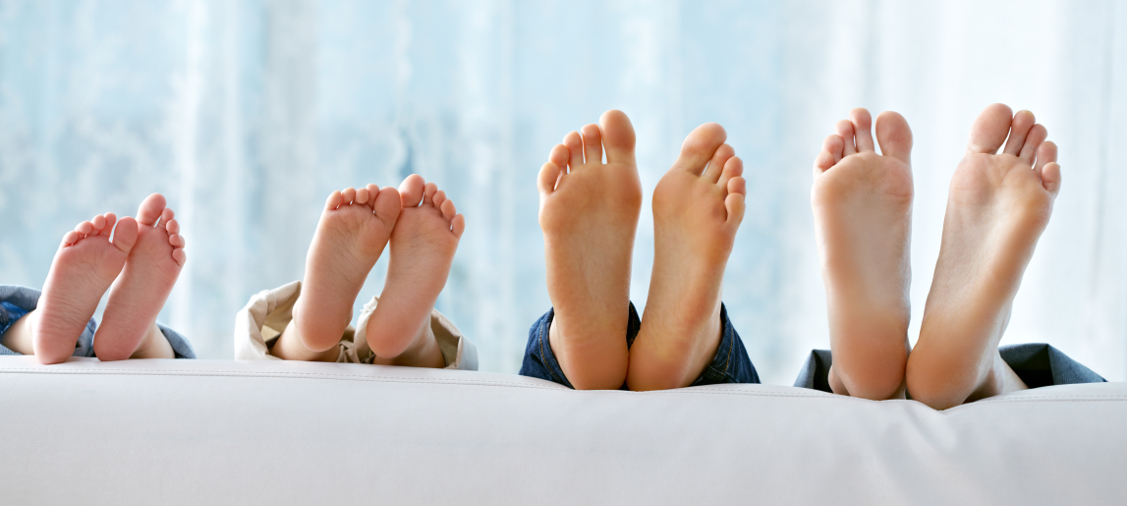 Four feet in bed Gesunde Füsse gesunder Geist