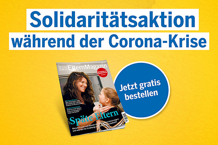 Das ElternMagazin Fritz+Fränzi hat eine Solidaritätsaktion ins Leben gerufen. Wenn Sie kein Fritz+Fränzi-Abo besitzen, erhalten Sie unseren Ratgeber in unregelmässigen Abständen über die Schulen verteilt. Jetzt, wo die Schulen zu sind, schicken wir Ihnen unser Heft kostenlos und unverbindlich nach Hause. Alles, was Sie tun müssen, erfahren Sie hier: www.fritzundfraenzi.ch/gratis