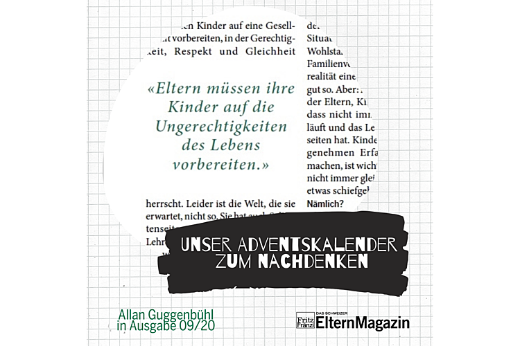15. Dezember 2020:Sehr spannend: das komplette Interview mit Allan Guggenbühl zum Nachlesen: «Kinder brauchen ein gesundes Mass an Vernachlässigung»