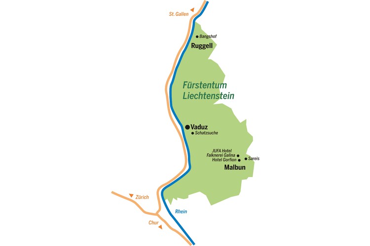 Ausgezeichnete Wandermöglichkeiten, Falkenshows und eine Schatzsuche - das Fürstentum Liechtenstein hat viel zu bieten.