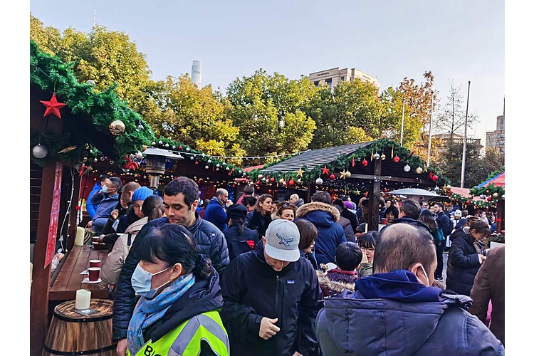 Weihnachtsmarkt in Shanghai
