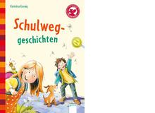 Christina Koenig: Schulweggeschichten.  Der Bücherbär. Arena Verlag 2014, ca. 11. Fr. Weil Papas Auto kaputt ist, müssen Noah und Jo auf einmal zu Fuss zur Schule gehen. Ole wohnt auf dem Land und fährt mit dem Bus. Und Mia läuft immer durch eine Einkaufs-strasse, doch plötzlich braucht jemand ihre Hilfe. Lustige und rührende Geschichten zum Schulweg, Überraschung inklusive. 