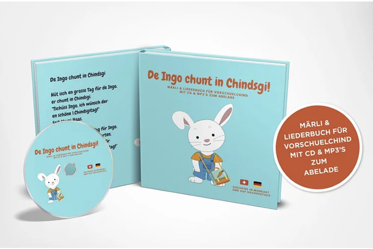 Nelly Gyimesi: De Ingo chunt in Chindsgi. Märlibuch (52 Seiten) und CD mit 11 Mitmachliedern in Mundart. Inklusive Liedtexten und Begleitnoten, 34.90 Fr. Infos und Bestellung: www.chindergschichte-mit-ingo.com/ingochuntinchindsgi