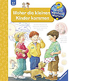 Woher die kleinen Kinder kommenAufklärungs-BilderbuchRavensburger 2001, 16 Seiten, Fr. 16.70